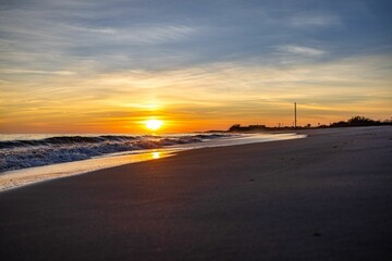 Beautiful shot of the sea at sunset