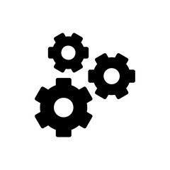 Configuration icon for setting up the system with a combination of gears
