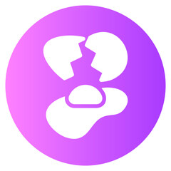 fried egg gradient icon