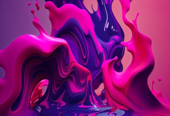 Obraz na płótnie Canvas purple, pink, liquid, abstract background Generative AI