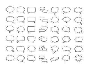 Speech Bubble set. Talk bubble. Cloud speech bubbles collection. Vector