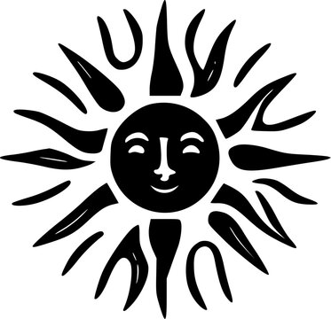Sun | Minimalist and Simple Silhouette - Vector illustration © CreativeOasis