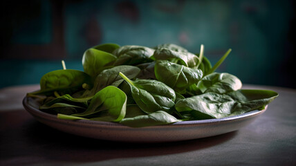 Tasty and Fresh Baby Spinach Leaves