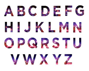 set Letter made from celebration happy new year and merry christmas firework isolated on black isolated background