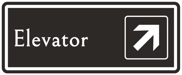 Elevator warning sign and labels