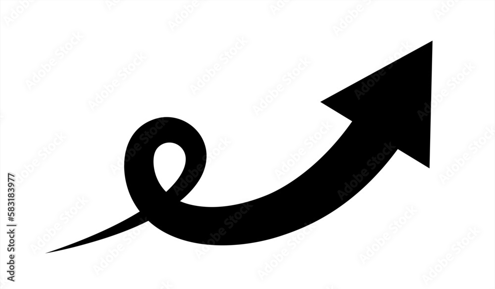 Poster black arrow icon on white background. flat style. arrow icon for your web site design, logo, app, ui