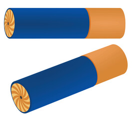Blue and orange foam water gun. vector