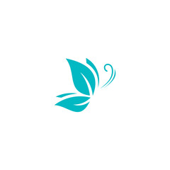 butterfly hand drawn logo, spa beauty logo design concept template