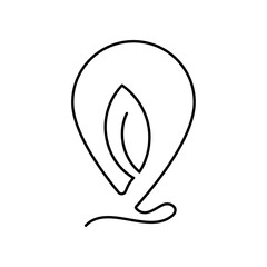 Locally sourced monoline icon. Continuous line monoline icon.