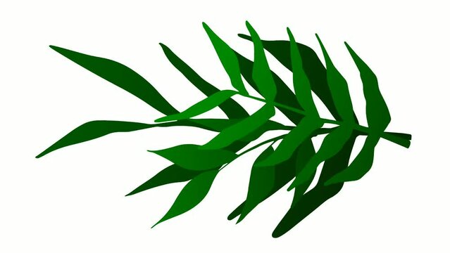 animated green rocking leaves, perfect for summer elements
