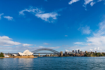City harbour bridge, Sydney Opera house and skyline. Australia.