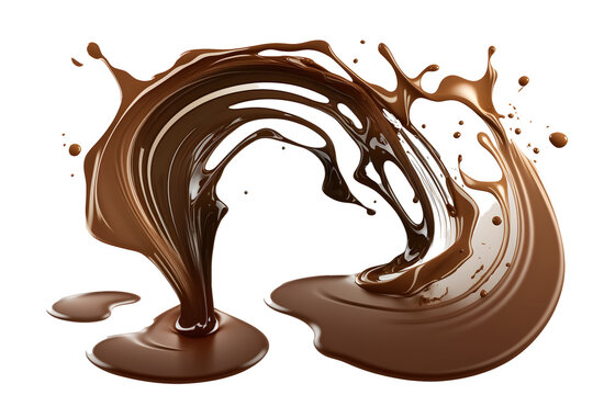 Chocolate isolated splashes
