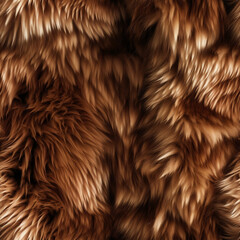 Naklejka premium **TILED** Brown fur texture, Created with generative AI