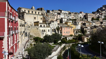 Fototapeta na wymiar charming town Ragusa Ibla in Sicily,Italy