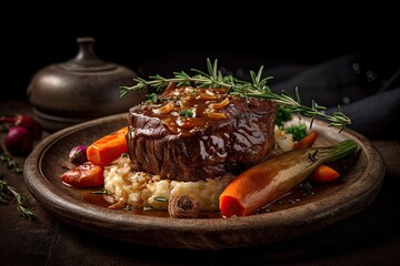 Beef shin dish. Generative AI