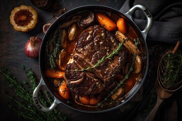 Beef shin dish. Generative AI
