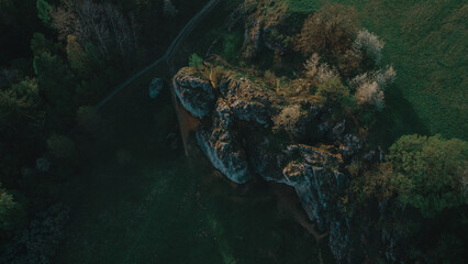 Obraz na płótnie Canvas Aerial shot of rural Moravia, Czech Republic