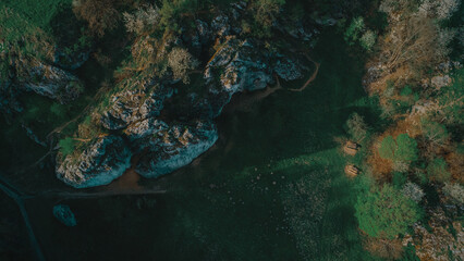 Aerial shot of rural Moravia, Czech Republic