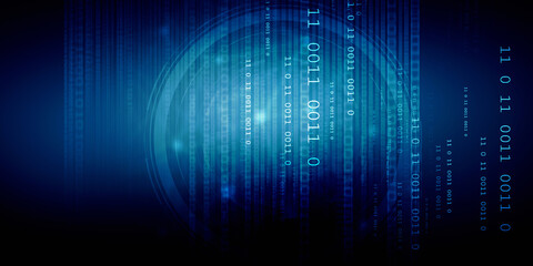 2d illustration Abstract futuristic electronic circuit technology background