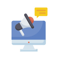 Digital marketing vector flat Icon Design illustration. SEO Development And Marketing Symbol on White background EPS 10 File