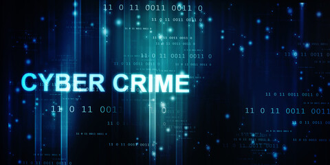 2d illustration abstract Cyber crime