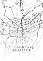 Fototapeta premium Luxembourg City Map