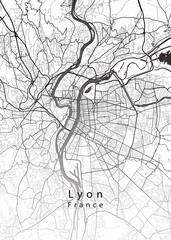 Lyon France City Map