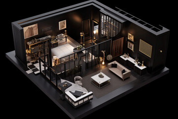 modern living room model