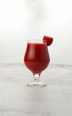 Arabica juice Natural juice glasses on a white background 