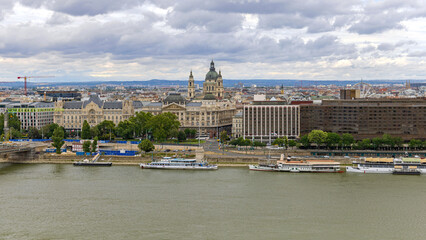 Budapest Cityscape Cloudy Day
