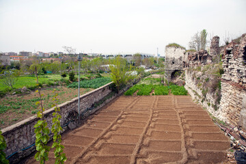 Istanbul Yedikule city walls. Istanbul, Turkey