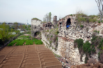Fototapeta na wymiar Istanbul Yedikule city walls. Istanbul, Turkey