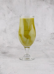 Arabica juice Natural juice glasses on a white background 