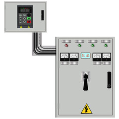 Control Panel. Production control panel and control of computer devices. Touchpad. Vector graphics