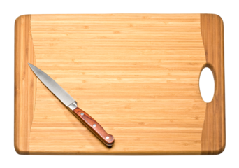 Knife on cutting board