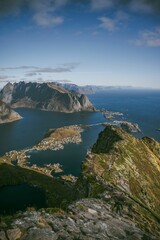 Landscape view of the island with rocky formations