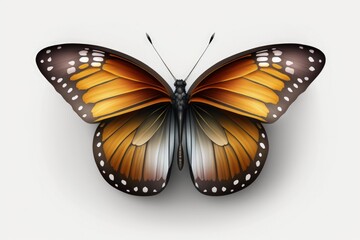 Obraz premium Beautiful butterfly illustration, white background. Generative AI