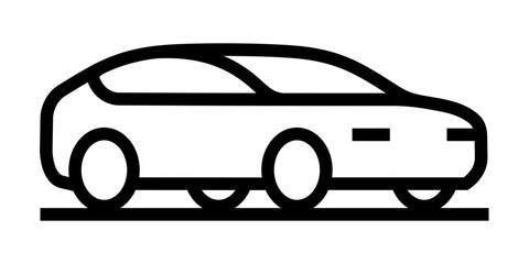Car Vector Simple Line Icon
