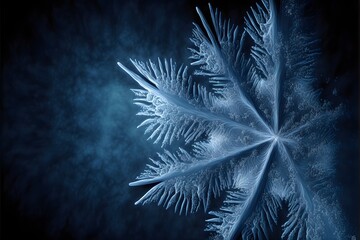 Wallpaper Illustration and background of ice crystals. Front view. Concept of winter. Generative AI.