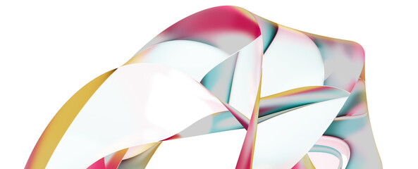 3d blue and pink cromo background