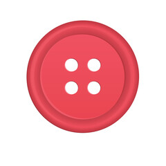 Plastic cloth button isolated on a white background