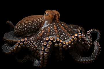 Obraz premium An octopus on a dark background