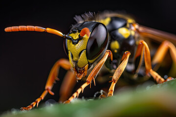 Macro Photo of a Wasp