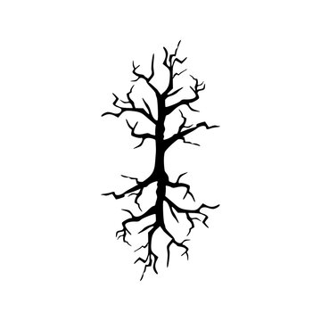 Dead tree icon isolated on transparent background