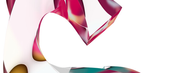 3d wave - blue and pink cromo background