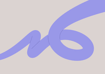 Fototapeta premium A purple 3D abstract curvy wire