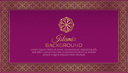 Arabic Islamic Elegant White Luxury Ornament Background with Copy Space for Text