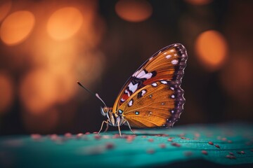 Fototapeta na wymiar A butterfly with a bokeh background Generative AI