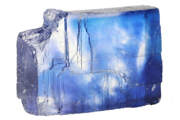 halite crystal from Merkers, Germany isolated on white background