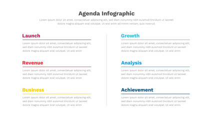 Fully Editable Agenda infographic template
